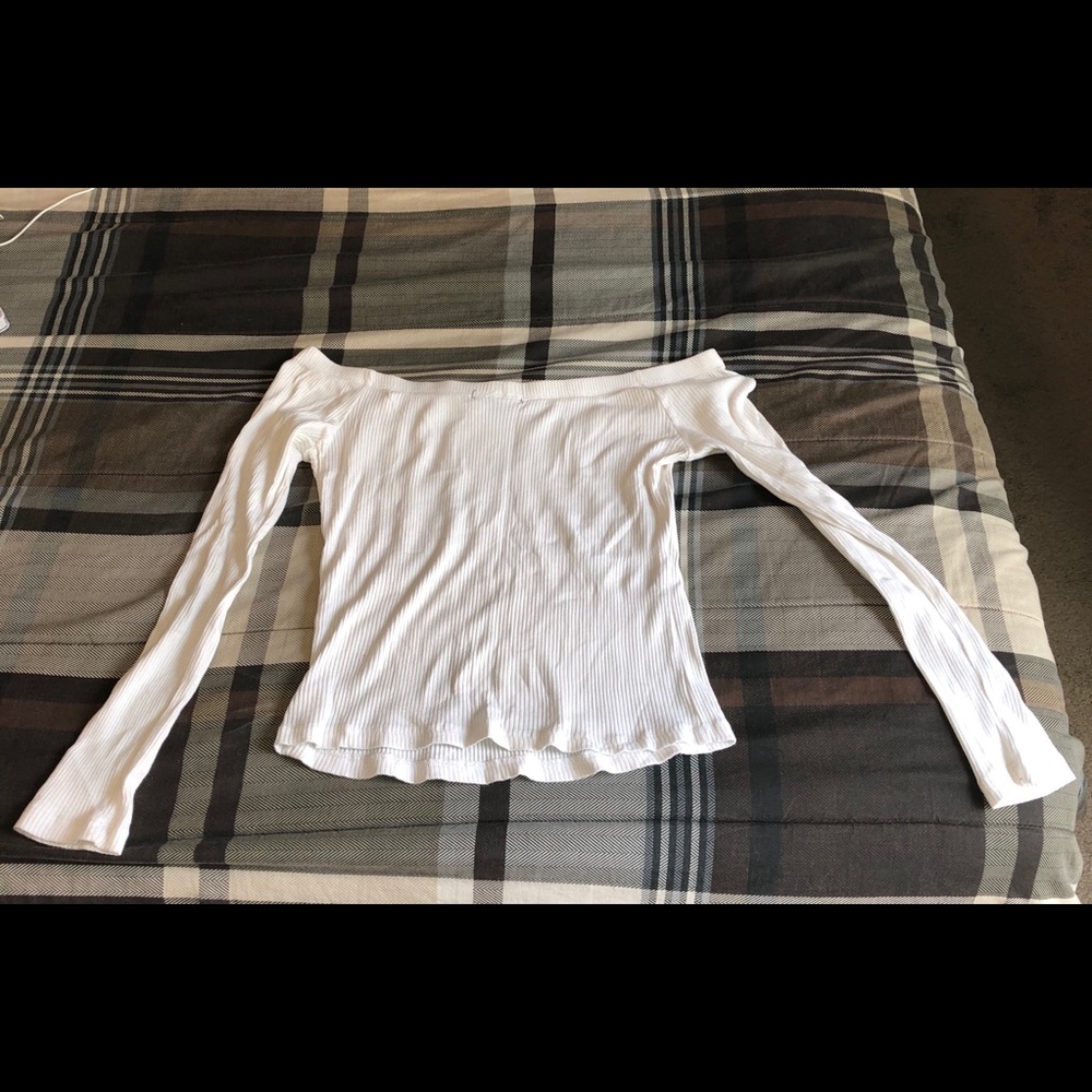 Off the Shoulder Long-sleeve Top